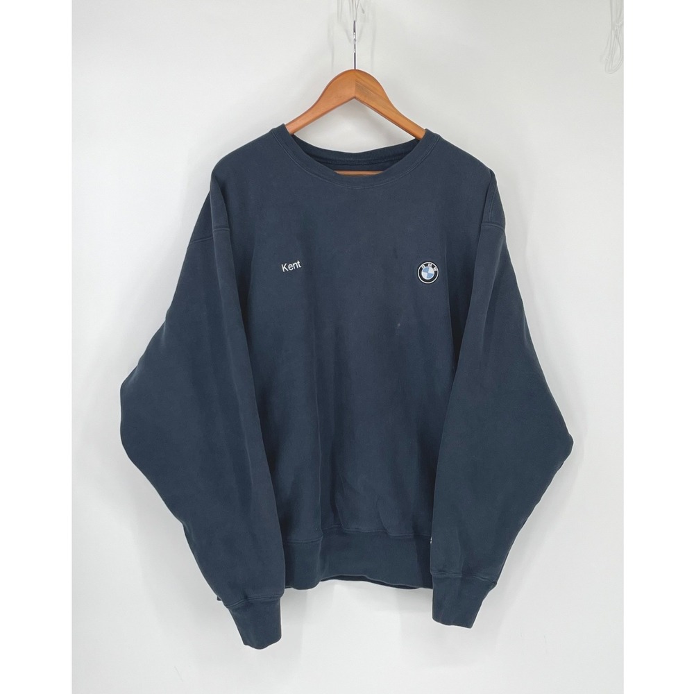 Vintage Champion Mens Sweatshirt XL Reverse Weave Navy BMW Kent Pullover